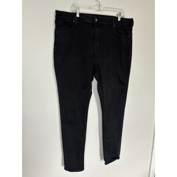 LEVI'S 721 Mid Rise Skinny Womens 20W Black Stretch - Picture 4 of 8